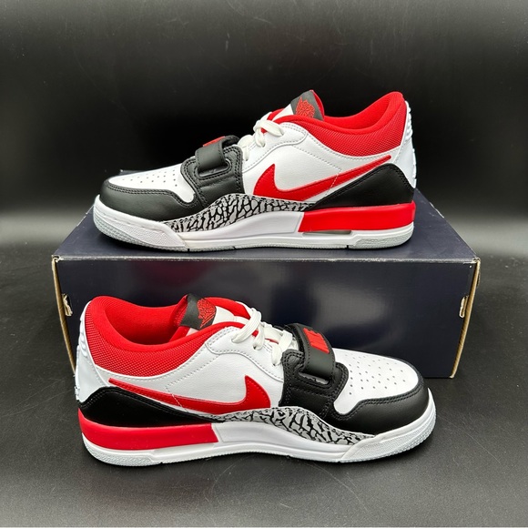 NIKE AIR JORDAN LEGACY 312 LOW (GS) WHITE-RED SZ 7Y-WOMENS SZ 8.5 [CD9054-160] - Picture 2 of 6